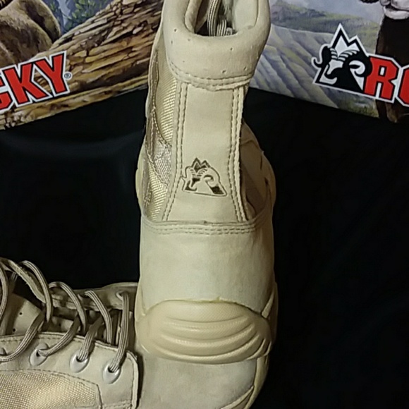 💞Offers Welcome!💞Rocky Boots- MilitaryTraining Men's C4T Desert Tan - Picture 6 of 8